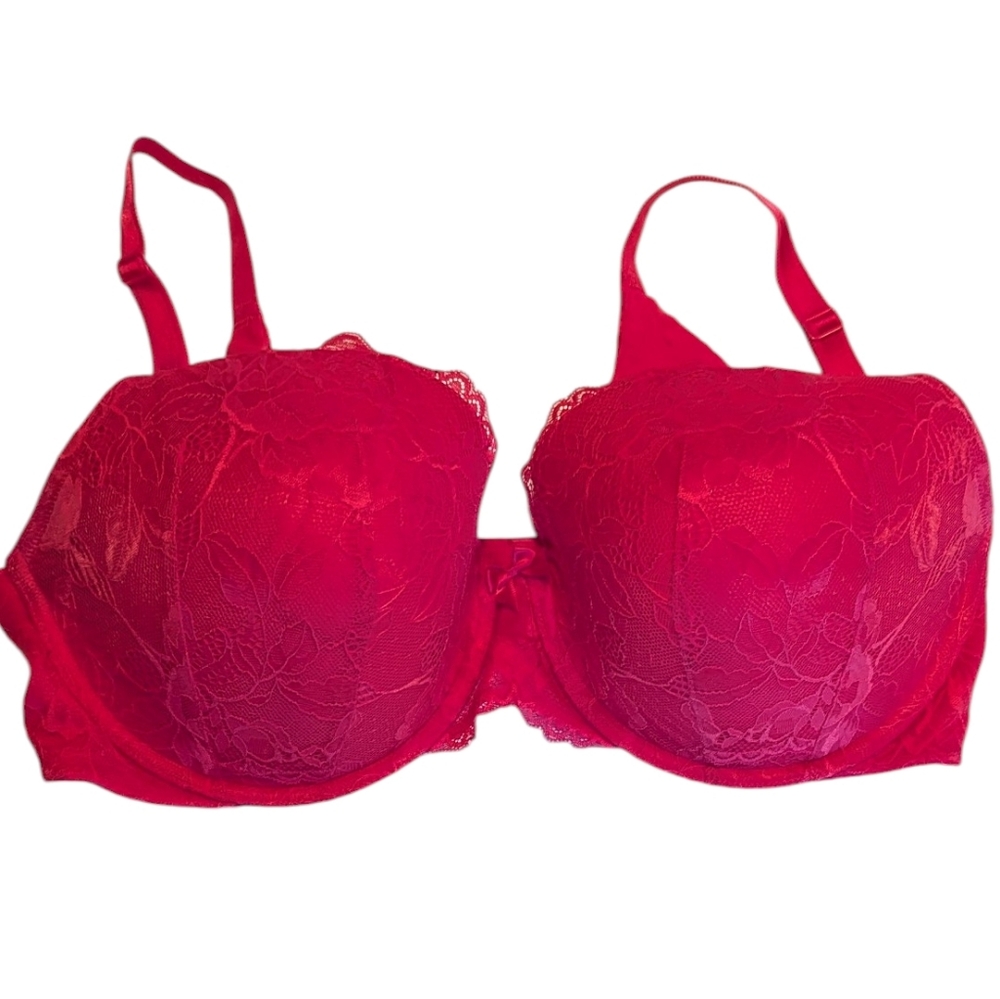 Torrid Curve ,Red/Pink Lace Bra. 40DD